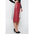 Sötétpiros műbőr elejű szoknya Sötétpiros műbőr elejű szoknya
