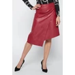 Sötétpiros műbőr szoknya Sötétpiros műbőr szoknya
