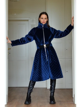Steppelt bársonykabát - kék