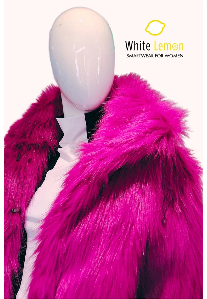Pink műszőrme bunda Pink műszőrme bunda